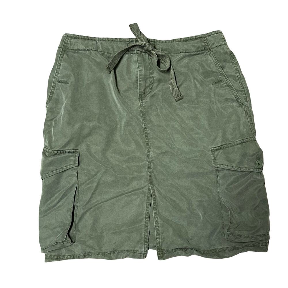 Y2K Gap Utility Cargo Skirt Womens Medium Army Green Grunge Boho Earthcore